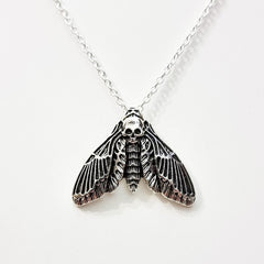 Skull Moth Necklace